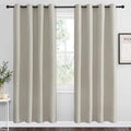 NICETOWN Natural Room Darkening Curtains 78" Long for Boho Farmhouse Home Decoration, Window Treatment Total Privacy Drape Panels for Bedroom Living Room Guest Room (55" Wide, Set of 2) by NICETOWN