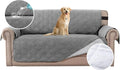 H.VERSAILTEX 100% Waterproof Sofa Slipcover Washable Loveseat Cover for 2 Cushion Cover Non-Slip Furniture Protector with Silicone Backing Couch Cover for Pets (Oversized Loveseat, Dove Grey) by HVERSAILTEX
