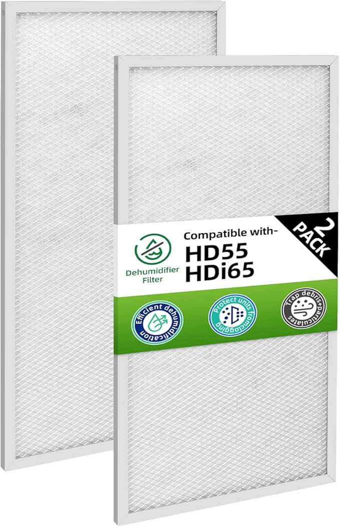 Sentinel HD55 HDi65 Filters Compatible with Alorair Basement Dehumidifiers,MERV-8,17.2X8.8X0.4 inches (2 Pack) by Sikidink