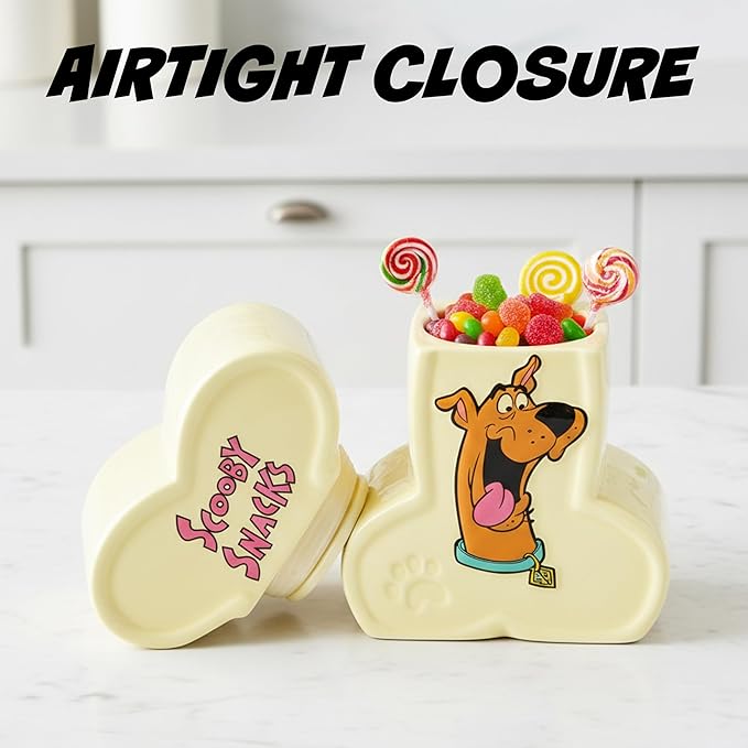 Silver Buffalo Scooby-Doo Scooby Snacks Sculpted Ceramic Snack Jar, 4.85” x 3” x 6.75” - Image 6