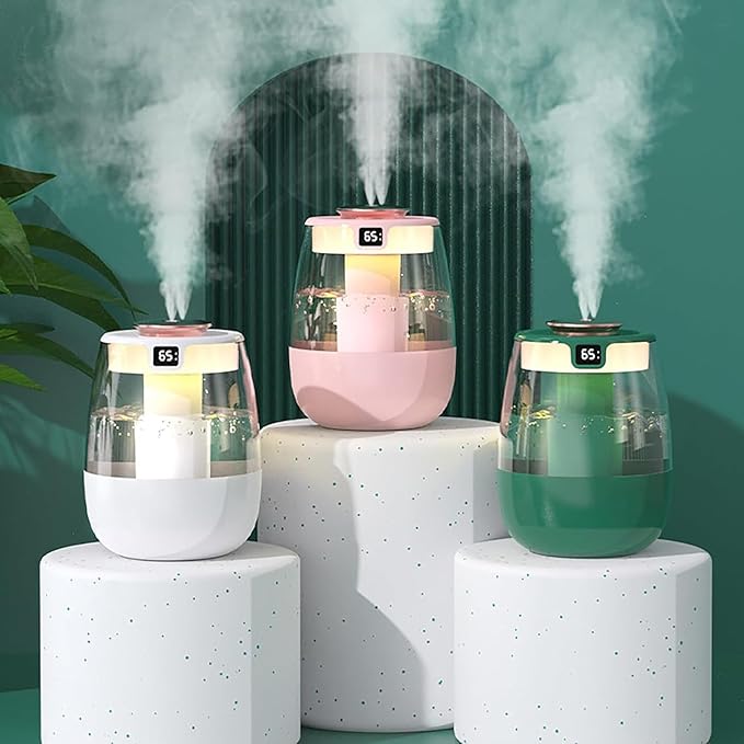Cool Mist Humidifier, 1.5L Led Lights,Quiet Ultrasonic,Dual Nozzles,Easy to Fill & Clean,Smart Timer Mini Humidifier,Auto Shut-Off Air Humidifier for Plants Bedroom Nursery Office Home - Image 7