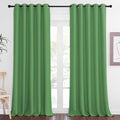 NICETOWN Patio Blackout Curtain Panels - Extra Wide Sliding Door Thermal Insulated Drape, Privacy Room Divider Curtain for Bedroom Office (Froest Green, 66 x 118 Inch Long) by NICETOWN