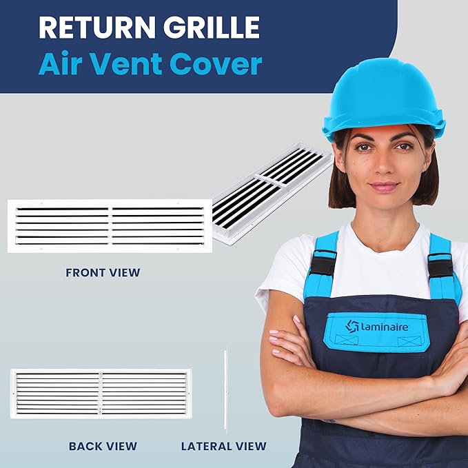 28x6 Inch (Duct Opening) Air Return Vent Cover Decorative – Premium Aluminum AC Vent Cover for Ceiling & Wall, Rustproof Grille, Ideal for Home HVAC Grille, Durable & Easy to Install by ACLAMINAIRE - Image 2