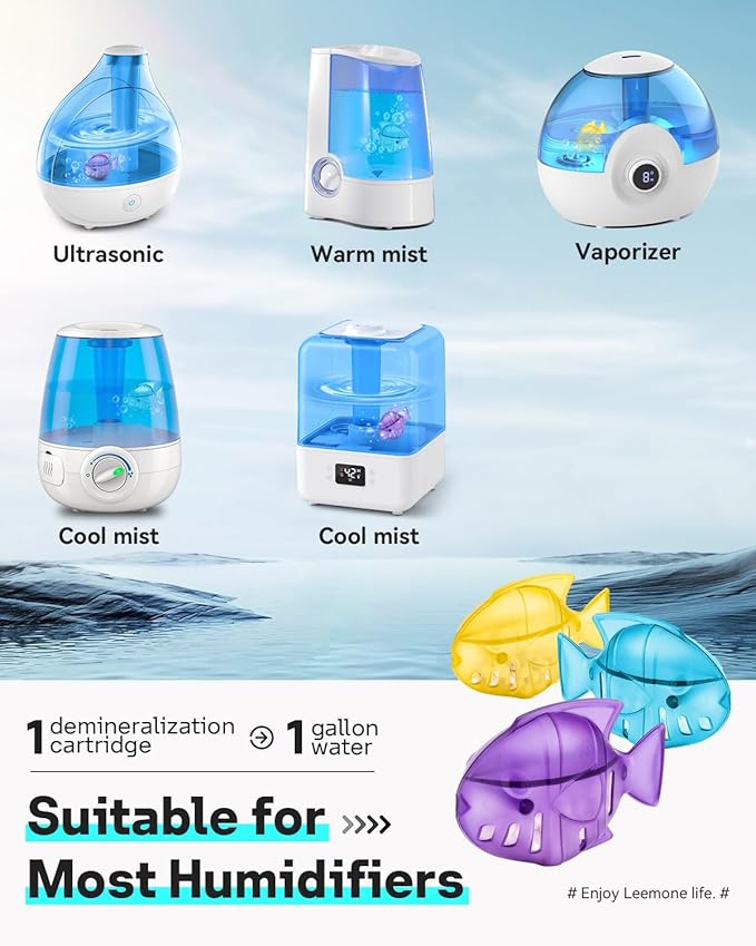 Leemone Humidifier Cleaning Fish for Humidifiers & Fish Tanks, 10 Pack Humidifier Cleaner, Purifies Water, Reduces Scale - Image 3
