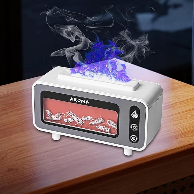 Humidifiers For Bedroom, Fireplace Fire Aromatherapy Diffuser | 200Ml USB Quiet Humidifier With Lightweight For Discovering Basement Bathroom Spa Tent Hotel Living Room Room - Image 3
