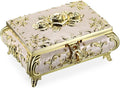 Hipiwe Jewelry Storage Chest Rectangular Keepsake Storage Box Trinket Decorative Box for Rings Earrings Holder Gift for Women, Large by Hipiwe