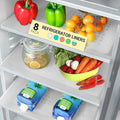 Refrigerator Liners for Shelves (8 Pack) by Linda’s Essentials - Non-Adhesive Drawer and Shelf Liner, BPA-Free Fridge Mats for Kitchen & Cabinets, Easy to Clean, Ideal Household Essentials (Clear) by LindasEssentials