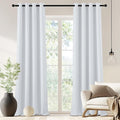 NICETOWN Room Darkening Privacy Doorway Curtains - Grommet Thermal Insulated Light Blocking Window Treatments for Bedroom/Living Room (W46 x L90, 1 Panel, Greyish White) by NICETOWN