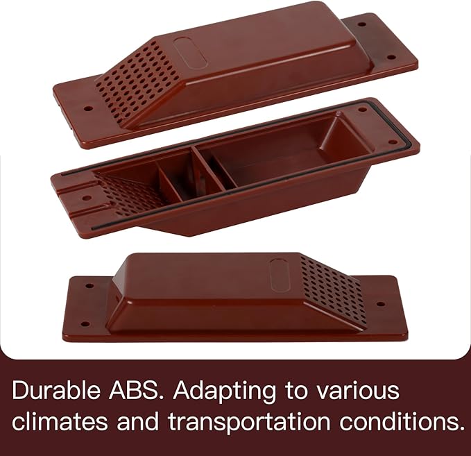 Shipping Container Air Vent Kit Heavy Duty Shipping Container Accessories Cross Flow Ventilation Kit Reduce Heat Humidity Pressure Condensation Add Air Flow for Cargo (8 Pack Red) - Image 4