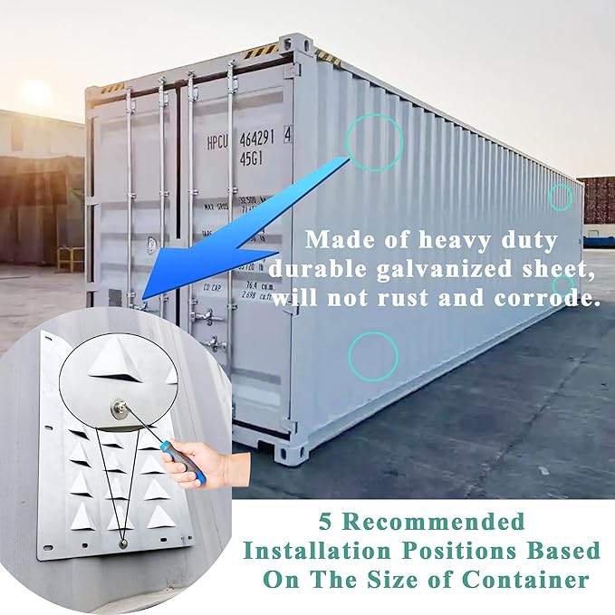 Shipping Container Air Vent Kit Cross Flow Ventilation Preventing Excessive Heat and Condensation, Provide Air Flow for Cargo, Louvered Gable, Big Size (2 Pack) - Image 2