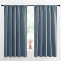 NICETOWN Blackout Curtains for Living Curtains, Smoky Blue, Set of 2, 52 by 63 Inch, Window Treatment Blackout Curtain Panels, Home Decor Thermal Insulated Solid Drapes for Bedroom by NICETOWN