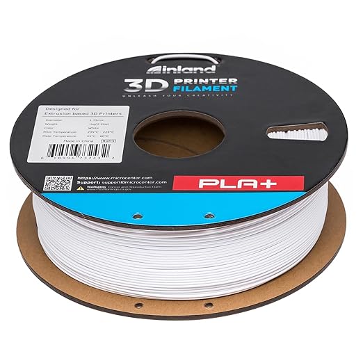 INLAND Micro Center PLA Plus 3D Printer Filament 1.75mm, 4 Pack Filament Bundle - PLA Pro Filament Dimensional Accuracy +/- 0.03 mm - 4 Pack White PLA+ - Image 7