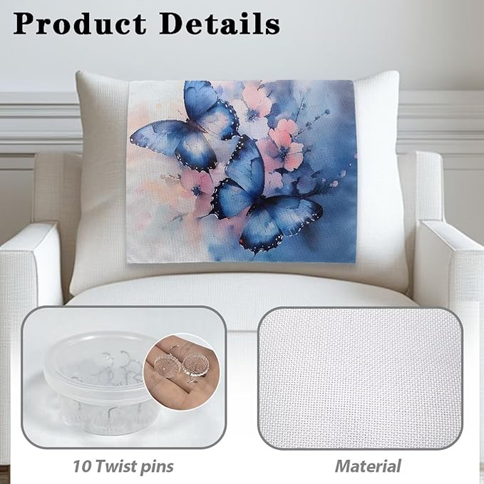 Butterfly Floral Slip Cover for Recliners Non-slip Headrest Sofa Protector Wear Resistant Washable Fabric Protective Cover for Sofa Couch Furniture Slipcover for Headrest 26.18*16.53 inches - Image 5