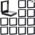Framendino, 20 Pack Black 3D Floating Frame Display Case Challenge Coin 2.8x2.8x0.8 Holder Stands Jewelry Storage Box for AA Medallion Shells Gems by Unknown