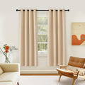 NICETOWN 72 inch Bedroom Curtain, Thermal Insulated Grommet Window Treatments Room Darkening Sound Reducing for Kids Room/Home Office, Biscotti Beige, 1 Panel, W46 x L72 by NICETOWN