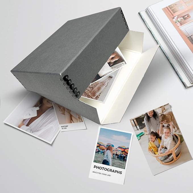 Lineco Museum Archival Storage Box, 8.75x10.75x3 in. Drop Front Design. Acid-Free with Metal Edge. Organize Photos, Pictures, Prints, Documents, Crafts, DIY. Gray, 1 Pack - Image 7