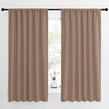 NICETOWN Kids Blackout Curtain Panels - Window Treatment Thermal Insulated Solid Rod Pocket Blackout Drapes for Bedroom (Cappuccino, Set of 2, 62 by 63 Inch) by NICETOWN