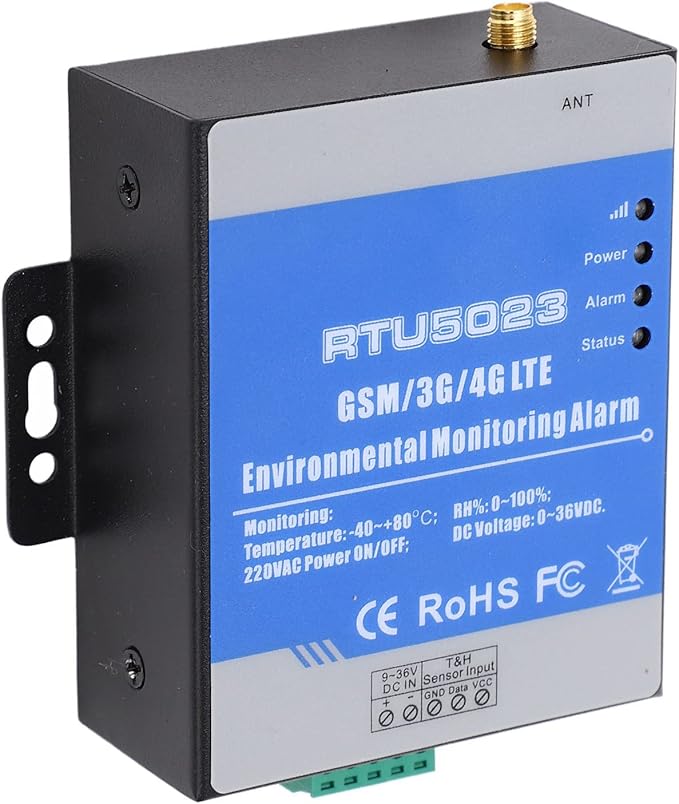 RTU5023 Wireless Temperature Humidity GSM Alarm Monitor with SMS Alerts for Power Outage and Environmental Monitoring AC 100‑240V, for Home Office Hotle - Image 7