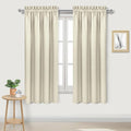 DWCN Blackout Curtains for Bedroom – Rod Pocket Thermal Insulated Noise Reducing Noise Reducing Drapes for Living Room, W 42 x L 63 Inch, 2 Panels, Light Beige by DWCN