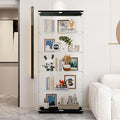 Yoluckea 5 Shelves Glass Display Cabinet with 2 Doors, Curio Collection Glass Display Case for Home Office, Floor Standing Bookshelf Corner Cabinet for Book Toys Glory (Black) by Yoluckea
