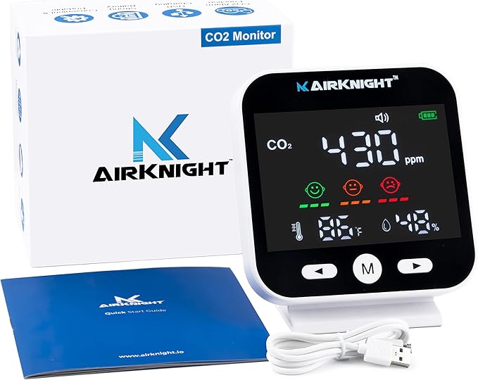 CO2 Monitor Indoor with Bonus Humidity & Temperature Readings | Carbon Dioxide Meter, Homebrewing - Carbon Dioxide Detector, Portable CO2 Detector, CO2 Meter Indoor, CO2 Sensor - Image 3