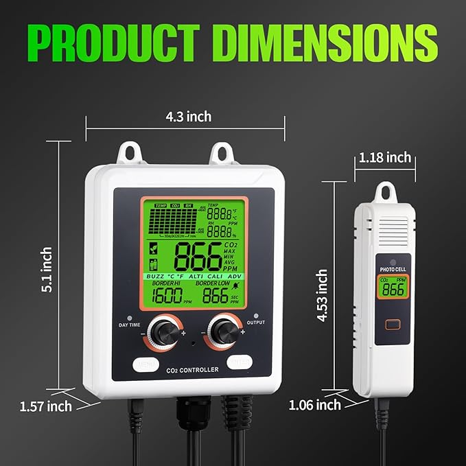 CO2 Controller for Plant, Dual-Plug System for Direct Connection to CO2 Regulator and Exhaust Fans.Suitable for Greenhouses, Grow Room, and Plant Factory - Image 7