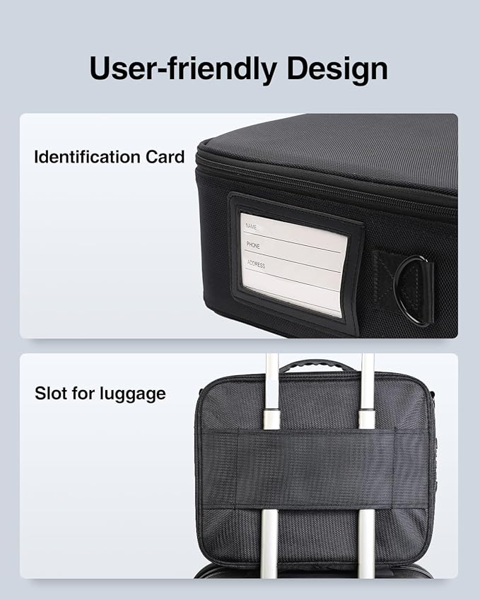 Luxtude Trading Card Case w/Adjustable Dividers, Large Top Loader Card Storage Box w/Combination Lock, Baseball Sports Cards Case for 3"x4" 35pt Toploaders, MTG Carrying Case for Pokemon/TCG/YuGiOh - Image 9
