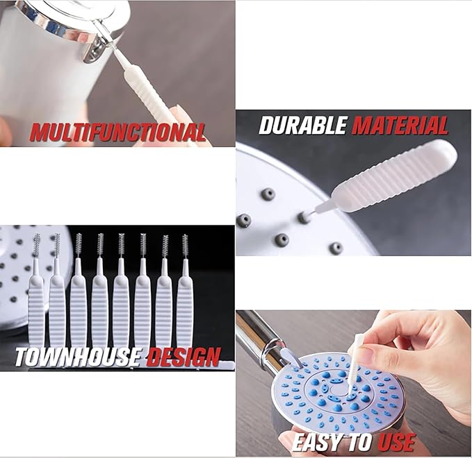 Gap Hole Anti-Clogging Cleaning Brush, 2025 Upgrade Shower Head Brush Shower Head Cleaning Brush Shower Head Cleaner Tool Multifunctional Shower Head Cleaning Brushes for Household Bathroom (20Pack) - Image 3