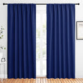 NICETOWN 2 Panels Blackout Curtains, Rod Pocket Thermal Insulated Drapes 84 inches Long, Easy-Care Modern Home Decoration Sunshades for Guest Room, Living Room, Office, 62 x 84 Inch, Royal Blue by NICETOWN