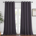NICETOWN Blackout Curtains 120 inch Length for Sliding Glass Door, Grommet Thermal Insulated Room Darkening Sound Reducing Drapes for Room Divider, 1 Panel, W52 x L120, Greyish Purple by NICETOWN