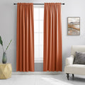 DONREN Patio Door 108 Inches Long Curtain Panels - Ceiling to Floor Extra Long Drape Curtains Window Treatment for Sliding Glass Door (Burnt Orange,2 Pieces,W 52 x L108 inches) by DONREN