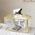Glass Wedding Card Box with Slot, 12.6 inch Large Clear Card Box Gold Brass Gift Card Storage Box with Lock for Wedding Receptions, Baby Shower, Birthday Party, Bridal Shower by Giadun