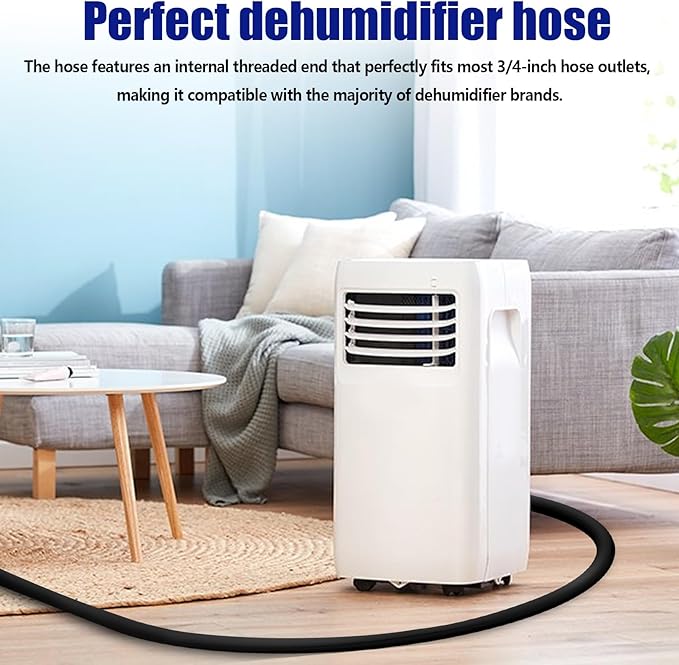 Dehumidifier Drain Hose 3/4 Inch FHT, 12 Foot, with Premium Brass Connectors to Prevent Water Leakage, 18FFDHMH01 Drain Hose Compatible with Most Brands of Dehumidifiers - Image 6