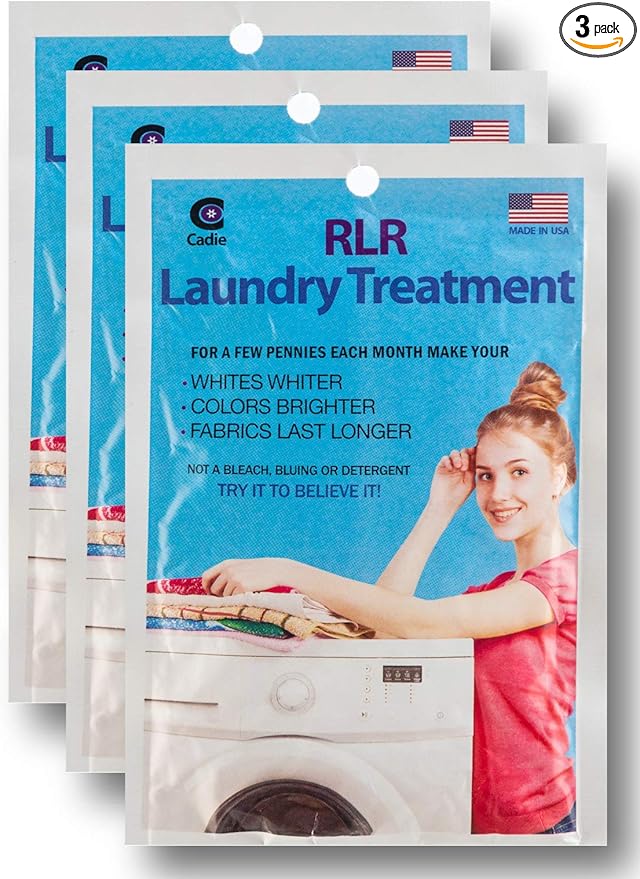RLR Natural Laundry Detergent Powder – Whitens, Brightens, Refreshes Baby Cloth Diaper Detergent, Musty Towels, Workout Clothes - Non-toxic, Fragrance-Free For Sensitive Skin (Pack of 3) by Cadie