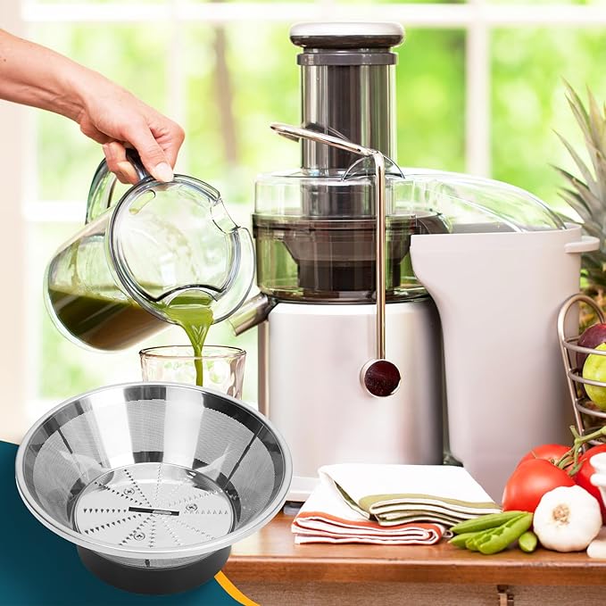 BR-1 Mesh Filter Basket Compatible with Models JE95XL, JE98XL, BJE200XL Juicers, SP0010662 Blender Basket Assembly - Ready to Use Mesh Bowl, Upgraded Titanium-coated Blades and Base - Image 7