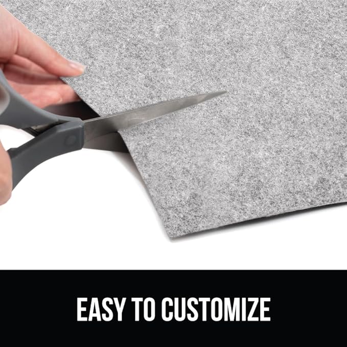 GORILLA GRIP LeakGuard Non-Adhesive Under Sink Mat for Kitchen Cabinet, Waterproof Quick Dry Shelf Liner, Durable Absorbent Felt Mats for Bathroom Sinks, Cabinets, Dresser, Easy Trim, 24x24 Light Gray - Image 5