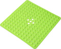 Anti-Slip Bathtub Shower mat, 20.8×20.8（Approximately 53×53cm） inch Soft Oversized Machine Washable Non-Slip Bathtub mat with Drainage Holes, Bathroom Floor Suction Cup.（1-Opaque Pea Green） by ERASILKEN-X