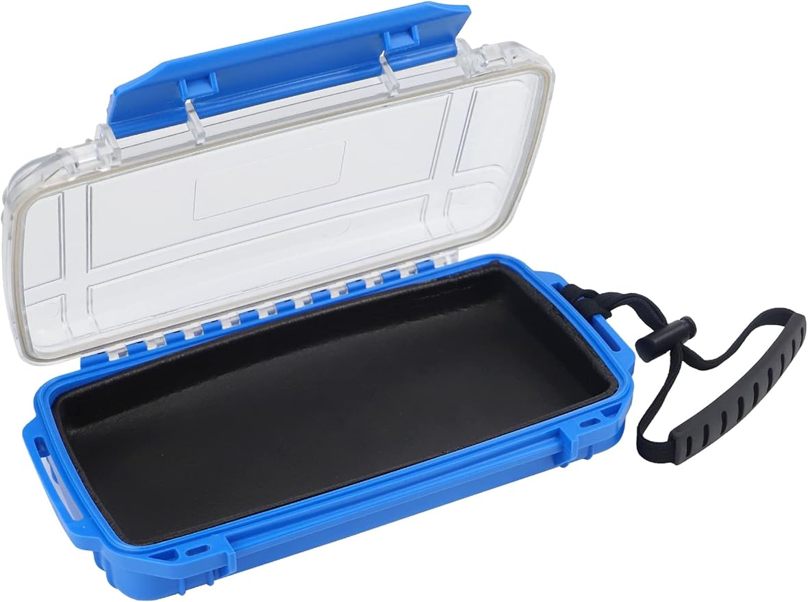 Hlotmeky Dry Box for Kayaking, Boat - Waterproof Phone Case, Small Watertight Storage Box, Diving Dry Case (Blue) by Hlotmeky