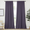 NICETOWN Bedroom Blackout Curtain Panels - (Greyish Purple Color) 52 x 108 Inch, 2 PCs, Insulating Energy Saving Solid Rod Pocket Blackout Drapes for Hall, Villa by NICETOWN