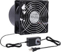 4.72" High-Speed Axial Exhaust Duct Fan with 4" Flange Adapter Stepless Speed Controller – 38mm Thick for 3D Printer Enclosure Laser Engraver Soldering Fume Extractor and Grow Tent Ventilation by AMCHIXIN