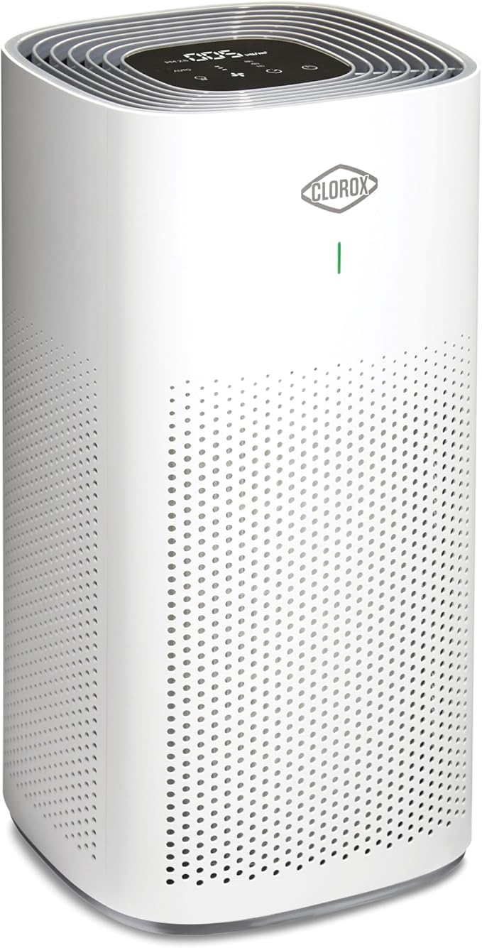 Clorox HEPA Air Purifiers for Home, True HEPA Filter, XL Rooms Up to 2,200 Sq Ft, Removes 99.9% of Mold, Viruses, Wildfire Smoke, Allergens, Pet Allergies, Dust, AUTO Mode, Whisper Quiet by Clorox
