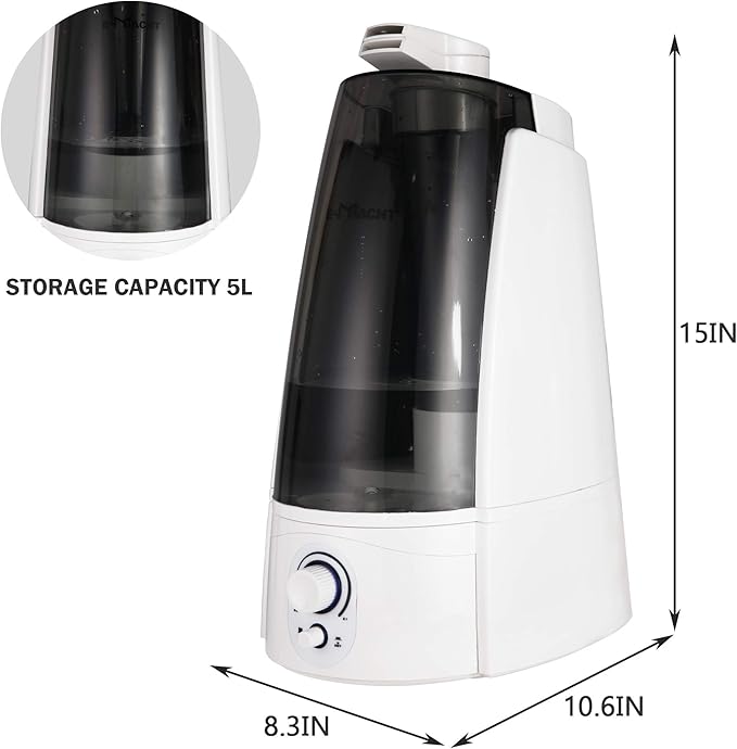 TRY & DO Plant Humidifier Indoor Double Nozzle Multi Air Humidifier with Negative Ion Mode 5L large Air Humidifier Baby Humidifiers for Nursery Auto Shut Off - Image 6