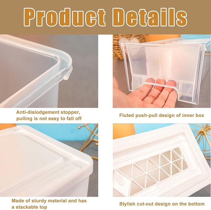 Toploader Storage Box, Trading Card Storage Box with 6 Dividers, Hard Plastic Box for Top Loaders, Sports Card Storage Case, Large for 200 Toploaders or 1200 Cards (16 x 6.1 x 4.45 in) - Image 3
