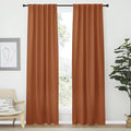 NICETOWN Blackout Curtain Panels Window Draperies - (Burnt Orange Color) 42-Inch Wide x84-Inch Long, 2 Pieces, Home Decoration Light & Noise Reducing Window Covering Room Darkening Drapes for Bedroom by NICETOWN