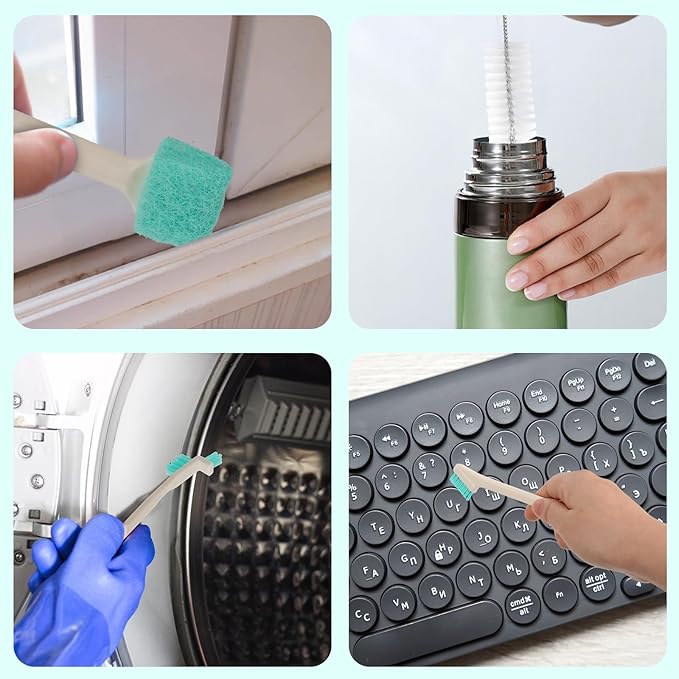 11 Pcs Humidifier Cleaner Brush Set, Crevice Cleaning Brush Small Detail Cleaning Brushes for Humidifiers, Keyboards, Tiles, Bottles & Tight Spaces | Portable Home/Travel Clean Tools - Image 5