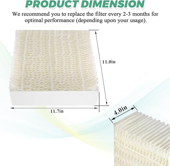 Techecook 1043 Super Humidifier Wick Filters (4 Pack) Replacement for Essick AirCare Evaporative Humidifiers EP9500 EP9700 EP9800 831000 821000 826000 826800 and Bemis Space Saver 800 8000 Series - Image 2