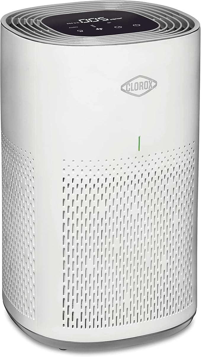 Clorox HEPA Air Purifiers for Home, True HEPA Filter, Medium Rooms Up to 1,000 Sq Ft, Removes 99.9% of Mold, Viruses, Wildfire Smoke, Allergens, Pet Allergies, Dust, AUTO Mode, Whisper Quiet by Clorox