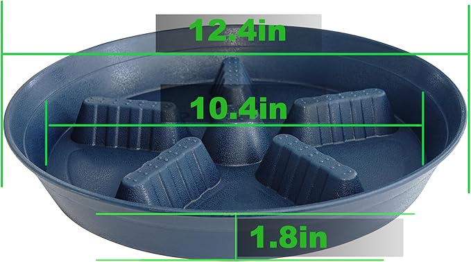 4 Pack Plant Saucer 12 inch, 8 10 14 17 inch, Plant Stand Plastic Plant Saucers for Indoors Outdoor, Heavy Duty Flower Saucers for Potted Plants, Pot Saucers for Plants, Grow Bags Saucers - Image 2