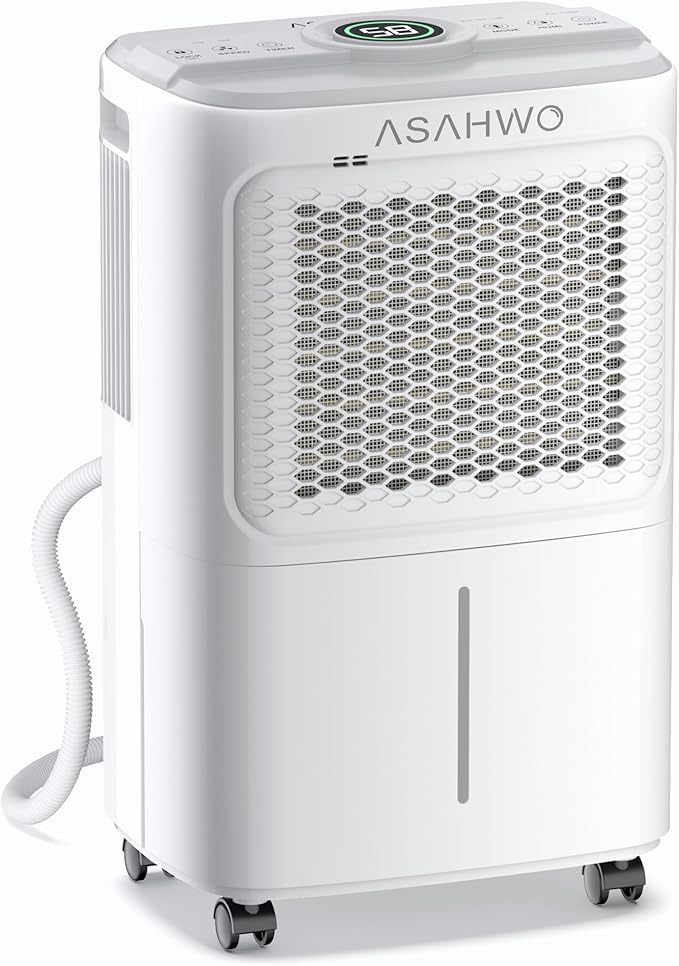 Dehumidifier for Home Basement Max 34 Pint 2500 Sq.Ft Small Quiet Portable Dehumidifiers for Bathroom Large Room, Bedroom Auto Defrost,Intelligent Humidity Control,24h Timer,Child Lock (13 Pint) by Unknown