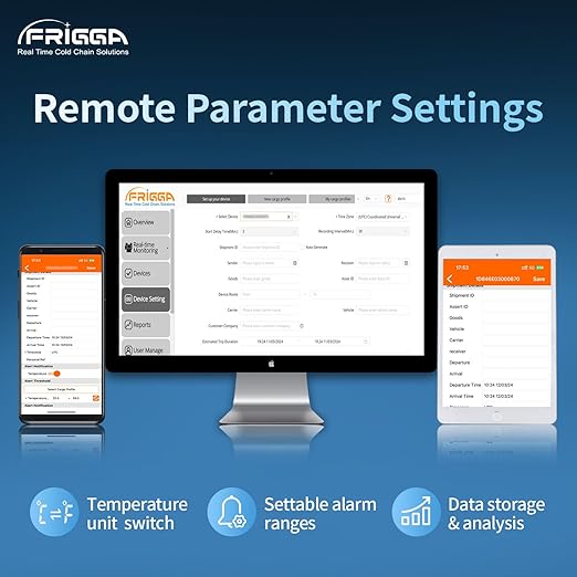 Frigga T71 4G/5G Reusable Real-Time Temperature Data Logger with External Sensor Remote Temperature Monitor Digital Refrigerator Thermometer Rechargeable 24/7 Monitoring & Instant Alerts - Image 3